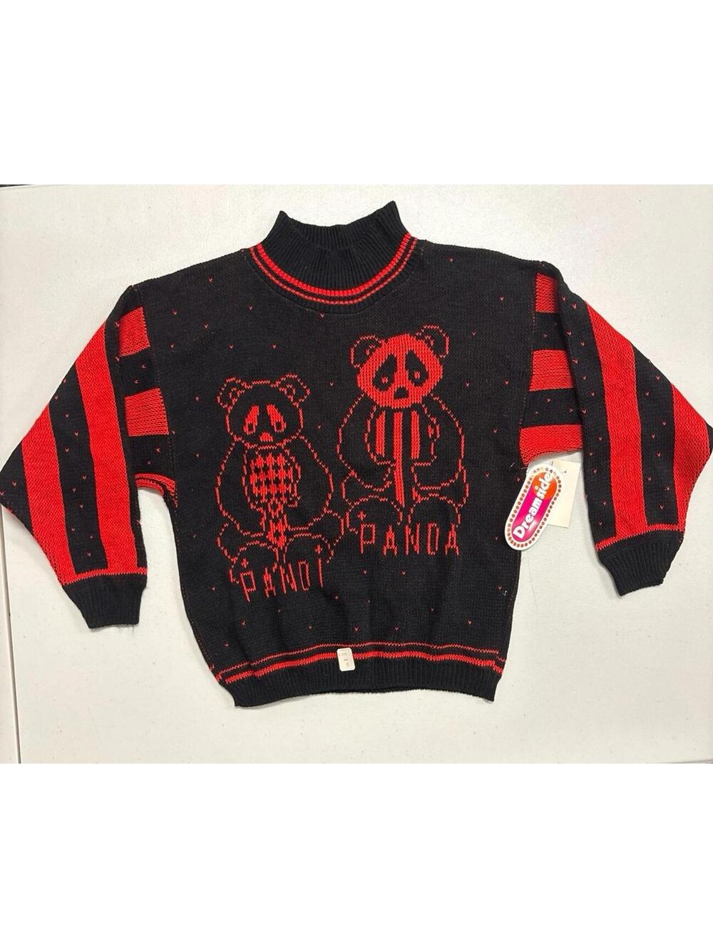 NWT -Vintage -Dreamsicle 80s 90s Panda Pandi Sweater girls 10/12